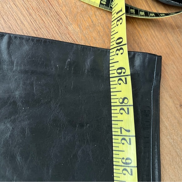 Leather -straight leg jean. Great condition - Picture 10 of 11